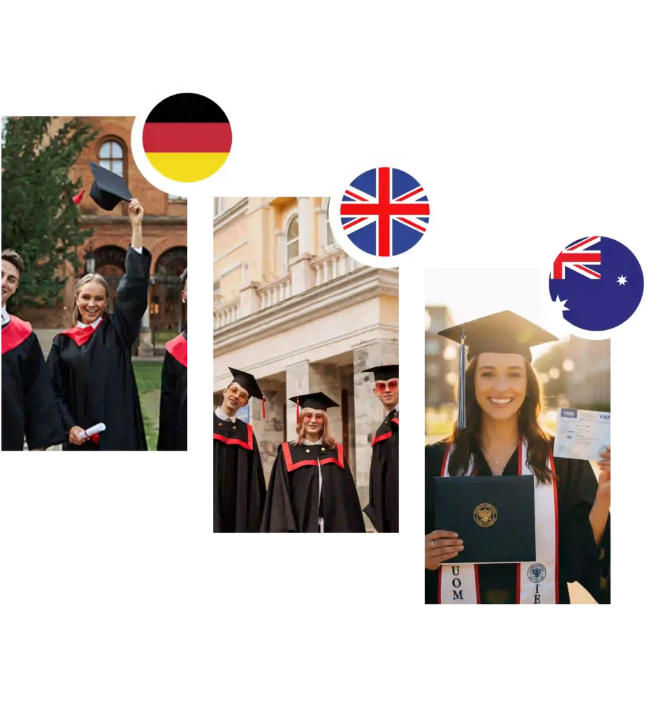 Students graduated from different countries img